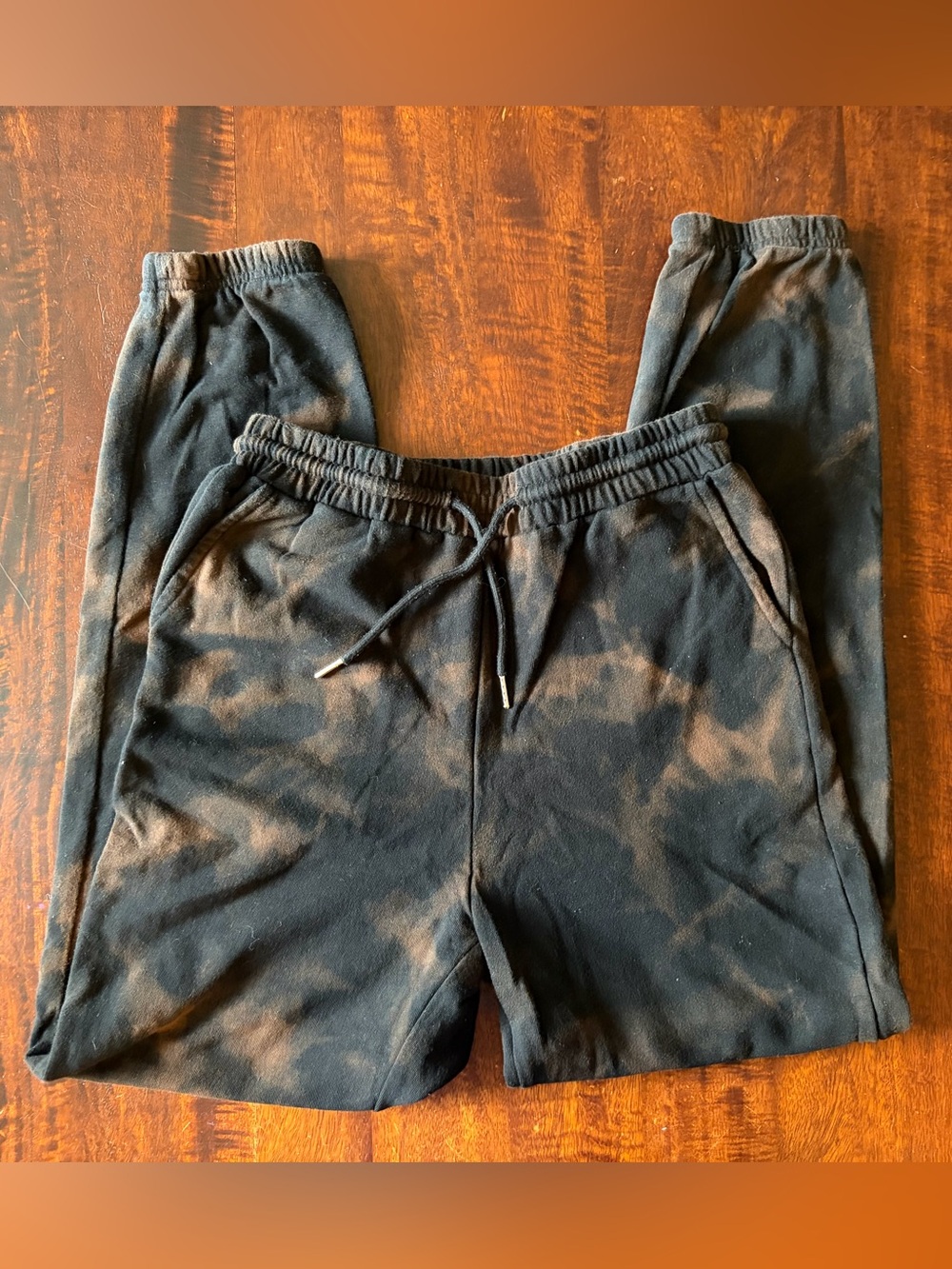 Black Tie-Dye Jogger Sweatpants